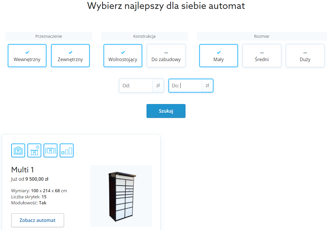 Katalog automat&oacute;w paczkowych